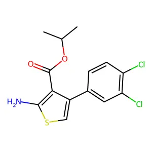 Isopropyl 2-amino-4-(3,4-dichlorophenyl)thiophene-3-carboxylate structure