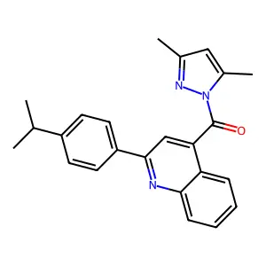 (3,5-Dimethyl-1H-pyrazol-1-yl)[2-[4-(1-methylethyl)phenyl]-4-quinolinyl]methanone structure