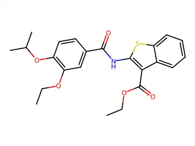 Ethyl 2-[(3-ethoxy-4-isopropoxybenzoyl)amino]-1-benzothiophene-3-carboxylate structure