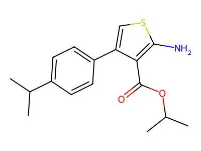 Isopropyl 2-amino-4-(4-isopropylphenyl)thiophene-3-carboxylate structure