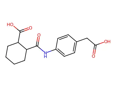 2-[[4-(Carboxymethyl)phenyl]carbamoyl]cyclohexane-1-carboxylic acid structure