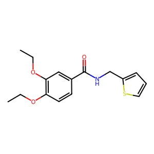 3,4-二乙氧基-N-(2-噻吩基甲基)苯甲酰胺 structure