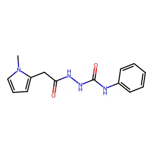 2-[(1-methyl-1H-pyrrol-2-yl)acetyl]-N-phenylhydrazinecarboxamide structure