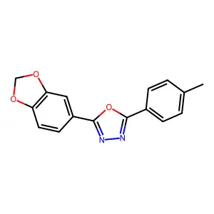 2-(1,3-Benzodioxol-5-yl)-5-(4-methylphenyl)-1,3,4-oxadiazole structure