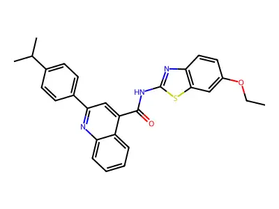N-(6-Ethoxy-2-benzothiazolyl)-2-(4-(1-methylethyl)phenyl)-4-quinolinecarboxamide structure