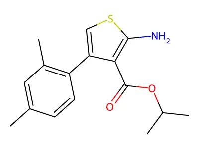 Isopropyl 2-amino-4-(2,4-dimethylphenyl)thiophene-3-carboxylate structure