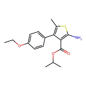 Isopropyl 2-amino-4-(4-ethoxyphenyl)-5-methylthiophene-3-carboxylate structure