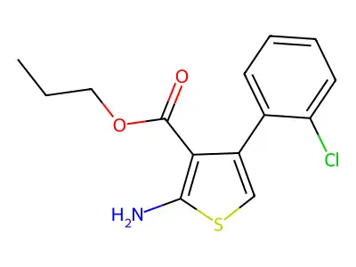 Propyl 2-amino-4-(2-chlorophenyl)thiophene-3-carboxylate structure