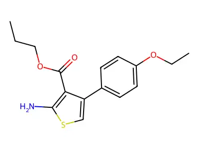 Propyl 2-amino-4-(4-ethoxyphenyl)thiophene-3-carboxylate structure