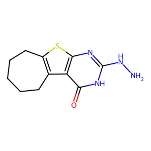 2-hydrazinyl-3,5,6,7,8,9-hexahydro-4H-cyclohepta[4,5]thieno[2,3-d]pyrimidin-4-one structure