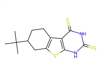 11-tert-Butyl-8-thia-4,6-diazatricyclo[7.4.0.0,2,7]trideca-1(9),2,4,6-tetraene-3,5-dithiol structure