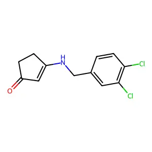 3-[(3,4-Dichlorophenyl)methylamino]cyclopent-2-en-1-one structure