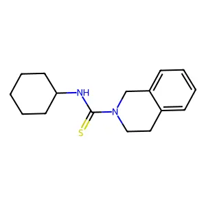 N-cyclohexyl-3,4-dihydroisoquinoline-2(1H)-carbothioamide structure