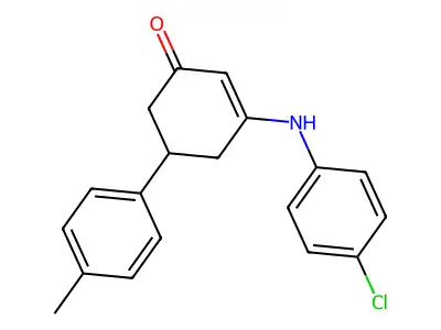 3-(4-Chloroanilino)-5-(4-methylphenyl)cyclohex-2-en-1-one structure