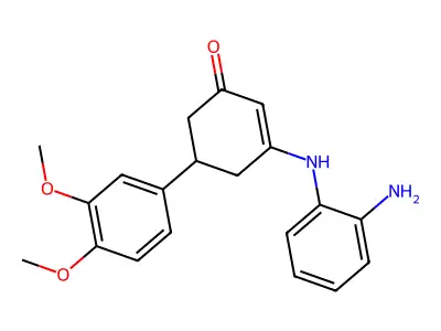 3-[(2-Aminophenyl)amino]-5-(3,4-dimethoxyphenyl)cyclohex-2-en-1-one structure