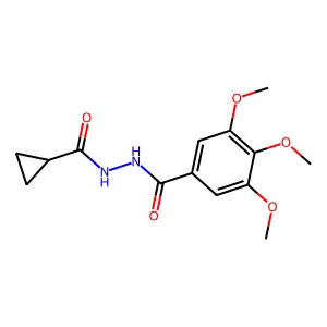 N'-(cyclopropanecarbonyl)-3,4,5-trimethoxybenzohydrazide structure