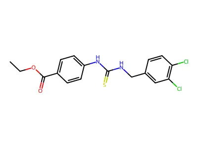 Ethyl 4-{[(3,4-dichlorobenzyl)carbamothioyl]amino}benzoate structure