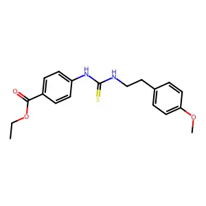 Ethyl 4-({[2-(4-methoxyphenyl)ethyl]carbamothioyl}amino)benzoate structure