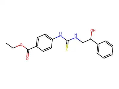 Ethyl 4-[(2-hydroxy-2-phenylethyl)carbamothioylamino]benzoate structure