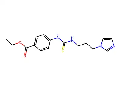 ethyl 4-({[3-(1H-imidazol-1-yl)propyl]carbamothioyl}amino)benzoate structure