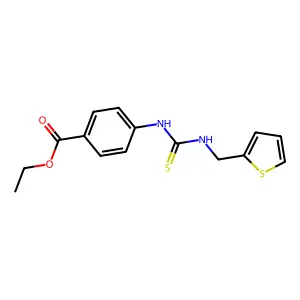 Ethyl 4-(thiophen-2-ylmethylcarbamothioylamino)benzoate structure