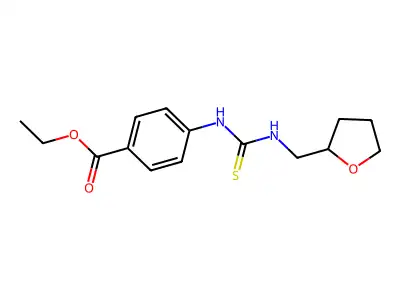 Ethyl 4-(oxolan-2-ylmethylcarbamothioylamino)benzoate structure
