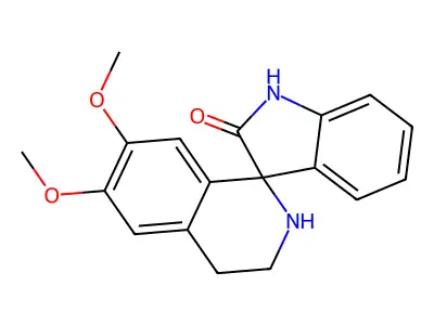 3',4'-Dihydro-6',7'-dimethoxyspiro(3H-indole-3,1'(2H)-isoquinolin)-2(1H)-one structure