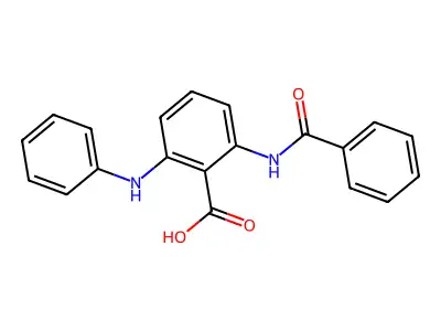 N-苯甲酰基-N'-苯基-2,6-二氨基苯甲酸 structure