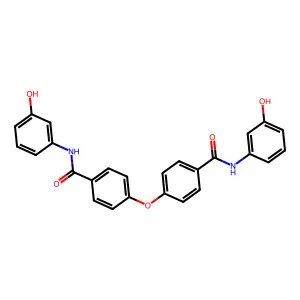 N-(3-hydroxyphenyl)-4-[4-[(3-hydroxyphenyl)carbamoyl]phenoxy]benzamide structure