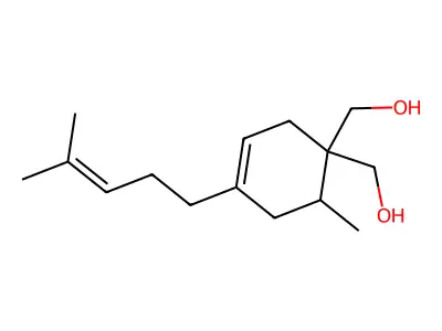 (6-Methyl-4-(4-methylpent-3-en-1-yl)cyclohex-3-ene-1,1-diyl)dimethanol structure