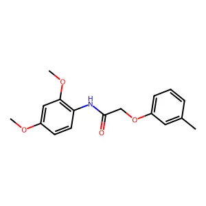 N-(2,4-dimethoxyphenyl)-2-(3-methylphenoxy)acetamide structure