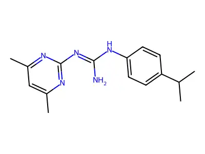 1-(4,6-Dimethylpyrimidin-2-yl)-3-(4-isopropylphenyl)guanidine structure