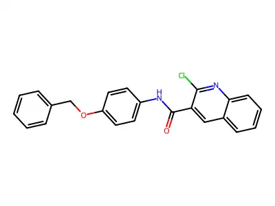 N-[4-(benzyloxy)phenyl]-2-chloroquinoline-3-carboxamide structure