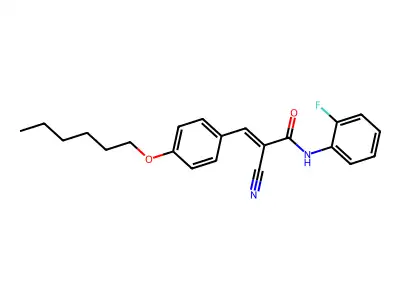 2-cyano-N-(2-fluorophenyl)-3-[4-(hexyloxy)phenyl]prop-2-enamide structure