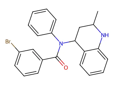 3-bromo-N-(2-methyl-1,2,3,4-tetrahydroquinolin-4-yl)-N-phenylbenzamide structure