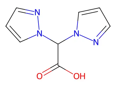 2,2-Di(1H-pyrazol-1-yl)acetic acid structure