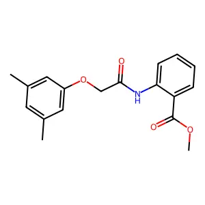 Methyl 2-{[(3,5-dimethylphenoxy)acetyl]amino}benzoate structure