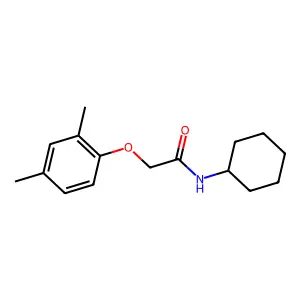 N-cyclohexyl-2-(2,4-dimethylphenoxy)acetamide structure