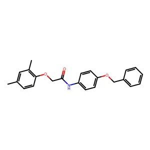 N-[4-(benzyloxy)phenyl]-2-(2,4-dimethylphenoxy)acetamide structure
