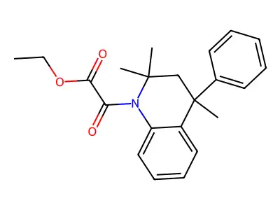 ethyl oxo(2,2,4-trimethyl-4-phenyl-3,4-dihydroquinolin-1(2H)-yl)acetate structure