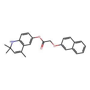 2,2,4-Trimethyl-1,2-dihydroquinolin-6-yl (naphthalen-2-yloxy)acetate structure