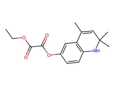 Ethyl 2,2,4-trimethyl-1,2-dihydro-6-quinolinyl ethanedioate structure
