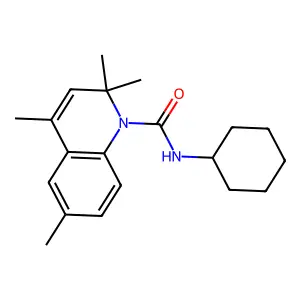 N-cyclohexyl-2,2,4,6-tetramethylquinoline-1(2H)-carboxamide structure