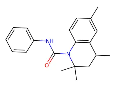 2,2,4,6-tetramethyl-N-phenyl-3,4-dihydroquinoline-1(2H)-carboxamide structure