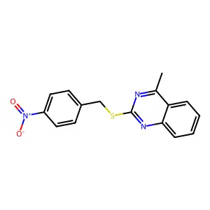 4-Methyl-2-[(4-nitrophenyl)methylsulfanyl]quinazoline structure