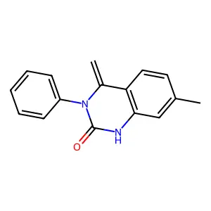 7-methyl-4-methylene-3-phenyl-3,4-dihydro-2(1H)-quinazolinone structure