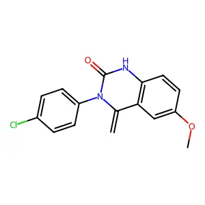 3-(4-chlorophenyl)-6-methoxy-4-methylene-3,4-dihydro-2(1H)-quinazolinone structure