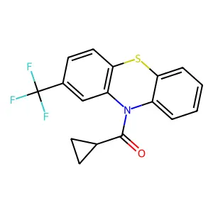 Cyclopropyl-(2-trifluoromethyl-phenothiazin-10-yl)-methanone structure