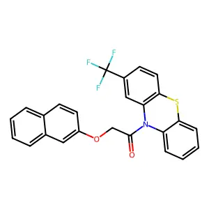 2-(naphthalen-2-yloxy)-1-[2-(trifluoromethyl)-10H-phenothiazin-10-yl]ethanone structure