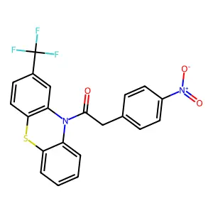 2-(4-Nitrophenyl)-1-[2-(trifluoromethyl)phenothiazin-10-yl]ethanone structure
